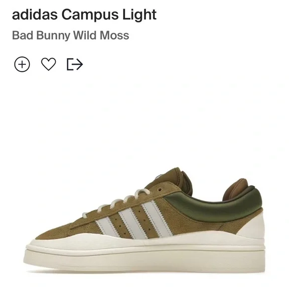 adidas gazelle silver green womens Adidas Campus Light Bad Bunny Wild Moss